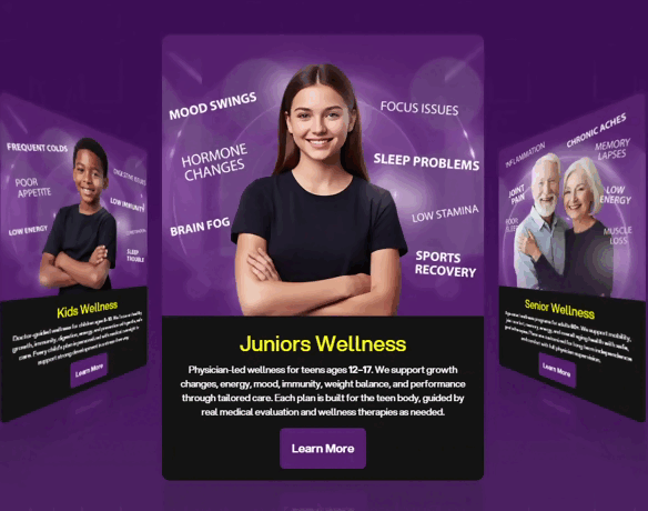 Start by selecting who the program is for: Kids, Juniors, Gentlemen, Ladies, Athletes, or Seniors.  This helps us match the right care to your age, body, and goals.